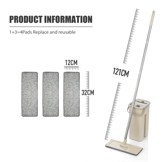 Flat Squeeze Mop and Bucket