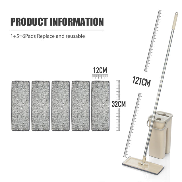 Flat Squeeze Mop and Bucket
