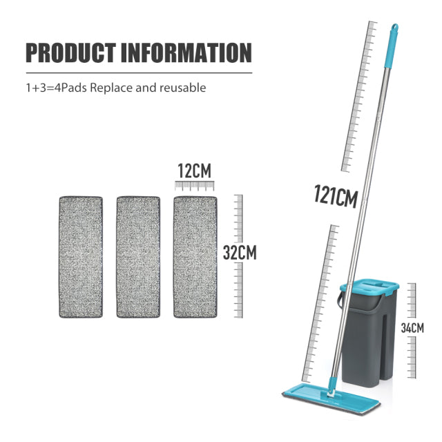 Flat Squeeze Mop and Bucket
